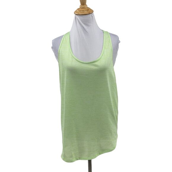 Under Armour Tech Vent Tank Women Large Lime Twist Racerback Lightweight Stretch - Picture 3 of 14